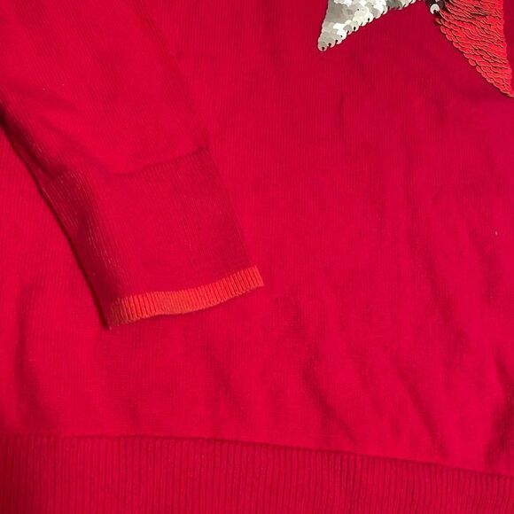 EUC Gap Kids Pink Fuchsia Sequin Flip Star Sweater - Large - Picture 3 of 5